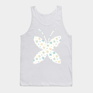 Butterfly and flower pattern Tank Top